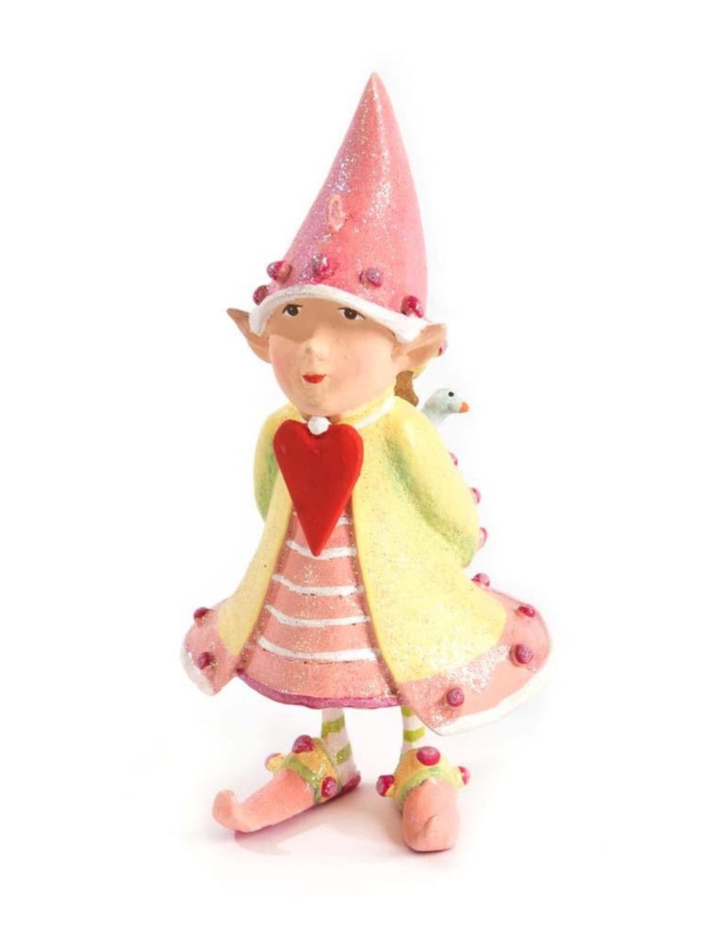 MACKENZIE-CHILDS | Patience Brewster Dash Away Cupid's Heart Elf Ornament